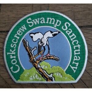 Corkscrew Swamp Sanctuary Audubon Bird Florida 4” Round Souvenir Cloth Patch